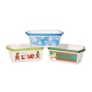 WeGlow International Ceramic Holiday Mini Loaf Pans, 3-Styles, Set of 3