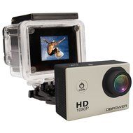 DBPOWER Waterproof Action Camera 12MP 1080P HD with 2 Batteries and Free Accessories Kit(White) N10