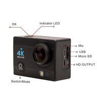 inkint Waterproof Ultra HD Wifi Sports Action Camera 4K 170&deg;Wide Angle DV + Wrist 2.4G Wireless Remote Control... N4