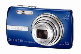 Olympus Stylus 740 7.1MP Digital Camera with Digital Image Stabilized 5x Optical Zoom (Silver) N3