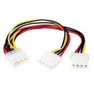 StarTech LP4 to 2x LP4 Power Y Splitter Cable M/F (PYO2L)