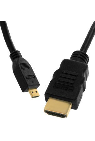 Micro HDMI (Type D) to HDMI (Type A) Cable For Amazon Kindle Fire HD 8.9 Tablet - 6 Feet (Package include a HandHelditems... N3
