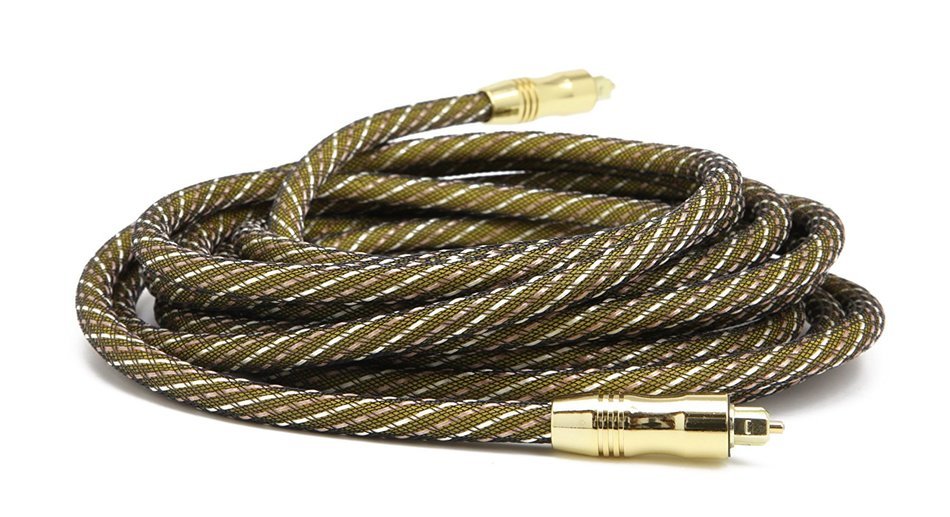 Aurum Gold Series Toslink Cable - Digital Optical Audio Cable - 30 Feet N4