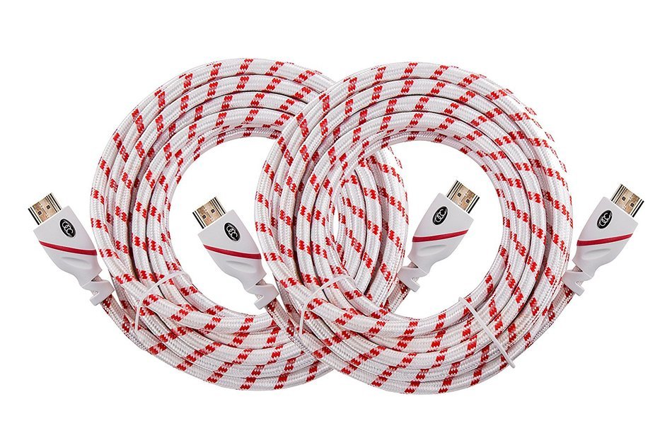 HDMI Cable 2.0 - 25 Feet 4K Ultra-High Speed ( 2-PK, 7.6 Meter ) Supports Ethernet Audio Return ( ARC ) Ultra...