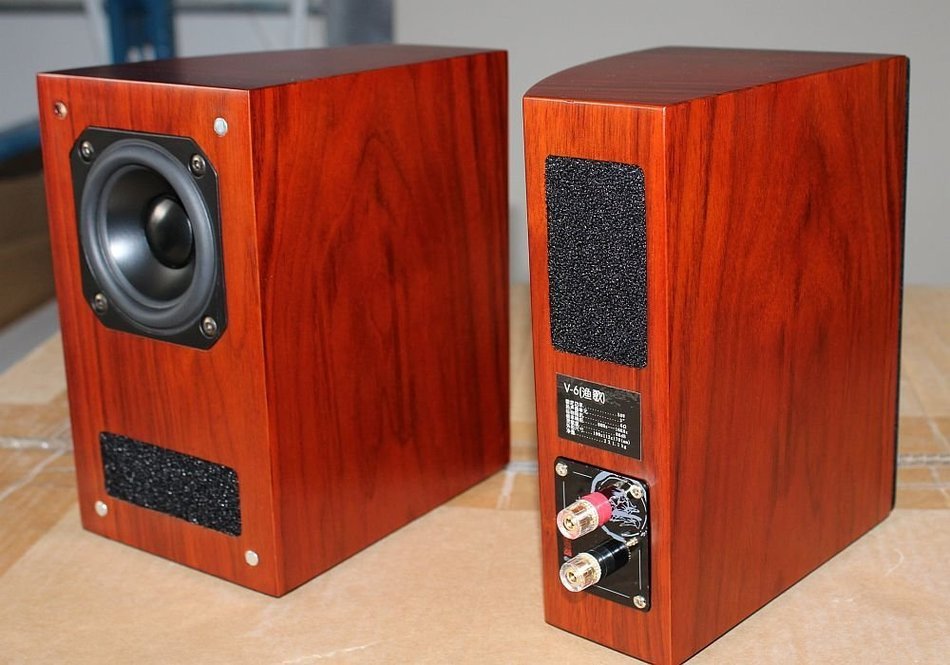 Qinpu V-6 Mini Full Range Bookshelf Speakers