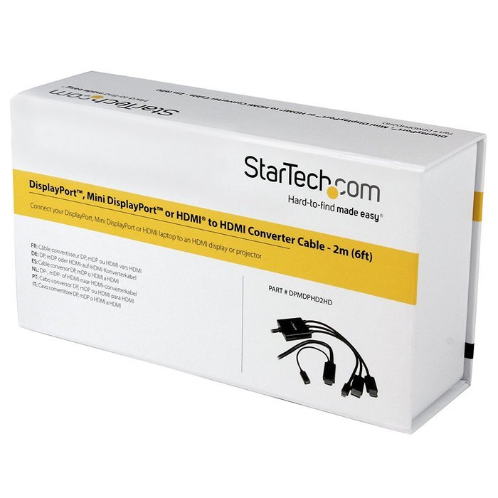 StarTech.com DPMDPHD2HD 6' HDMI, DisplayPort or Mini DisplayPort to HDMI Converter Cable N14