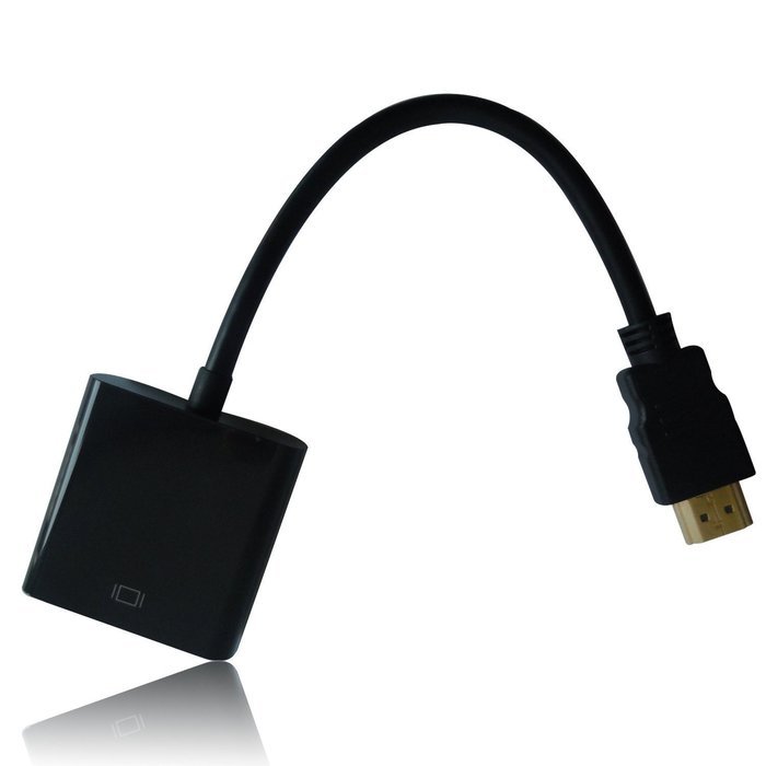 niceeshop Black 20cm HDMI Input to VGA Adapter Converter for PC Laptop NoteBook HD DVD
