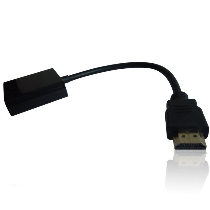 niceeshop Black 20cm HDMI Input to VGA Adapter Converter for PC Laptop NoteBook HD DVD N2