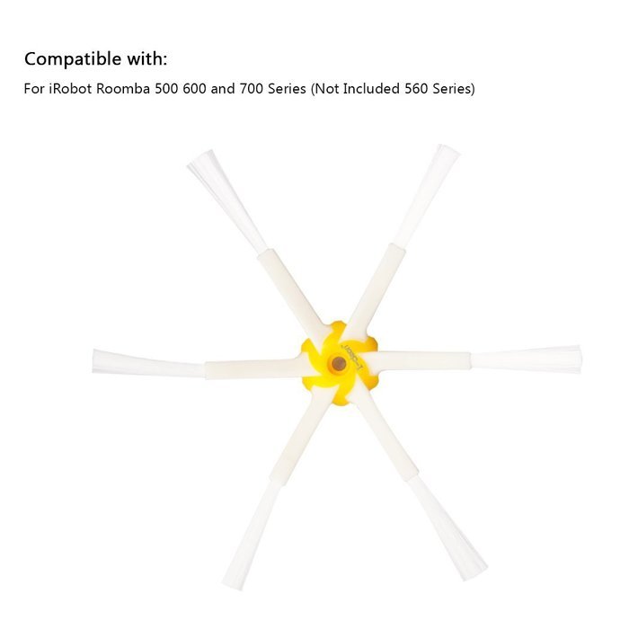 I-clean Replacement Robot Vacuum Cleaner Parts 5Pcs Side Brushes 6-arms & 5Pcs Side Brushes 3-arms for iRobot... N5