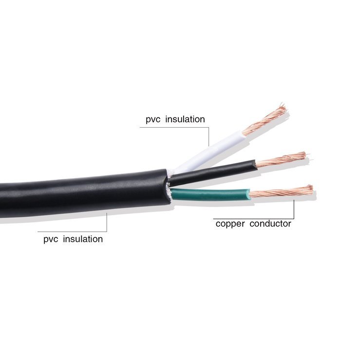 JACKYLED 2-PACK 16AWG Power Cord, Universal Power Cord, NEMA 5-15P to NEMA 5-15R, Black, 10 Feet/3m, UL listed N5