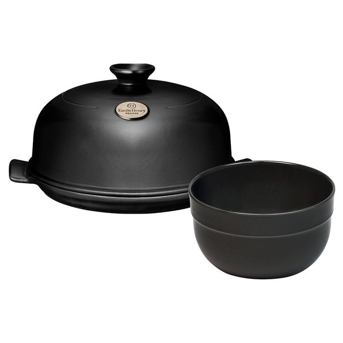 2 Piece Bread Cloche and Mixing Bowl Color: Charcoal N2