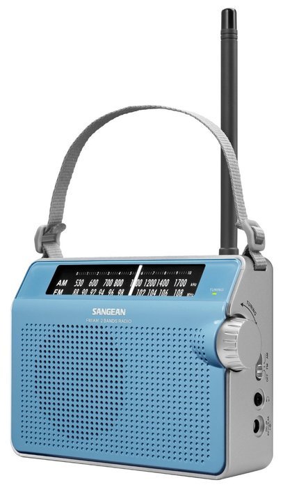 Sangean Compact Portable AM/FM Radio with Built-in Speaker, Earphone Jack, LED Tuning Indicator & Carry Strap N3