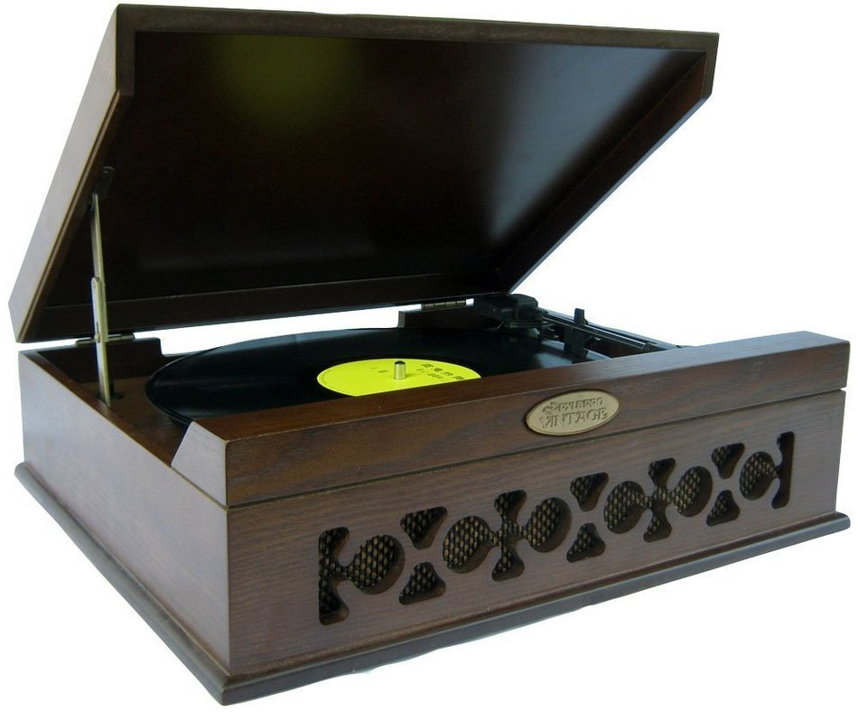 Pyle Turntable and Dock Package - PVNTT6UMT Vintage Style Phonograph/Turntable With USB-To-PC Connection (Dark... N2