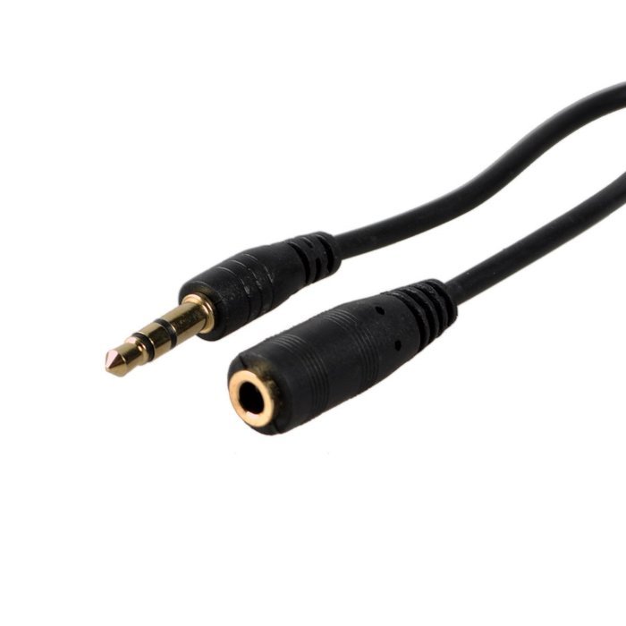 Conwork 2-Pack 3.5mm Male to Male Audio Extension Cable Stereo Headphone Cord with Volume Control 4Feet (Black) N3