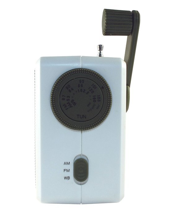 Kikkeland Solar Powered Crank Radio - White N2