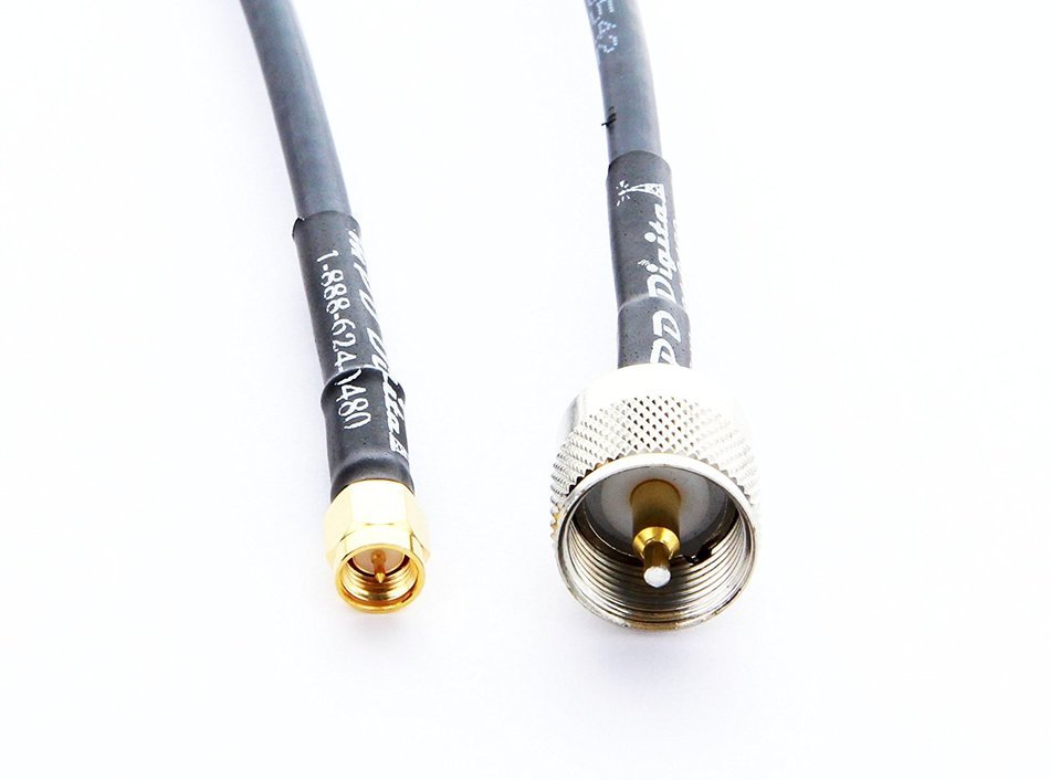 MPD Digital 58u-pl-259-f-sma-m-20-in Radio Handheld Coaxial Cable SMA Male to UHF SO239 PL259 Male RG58