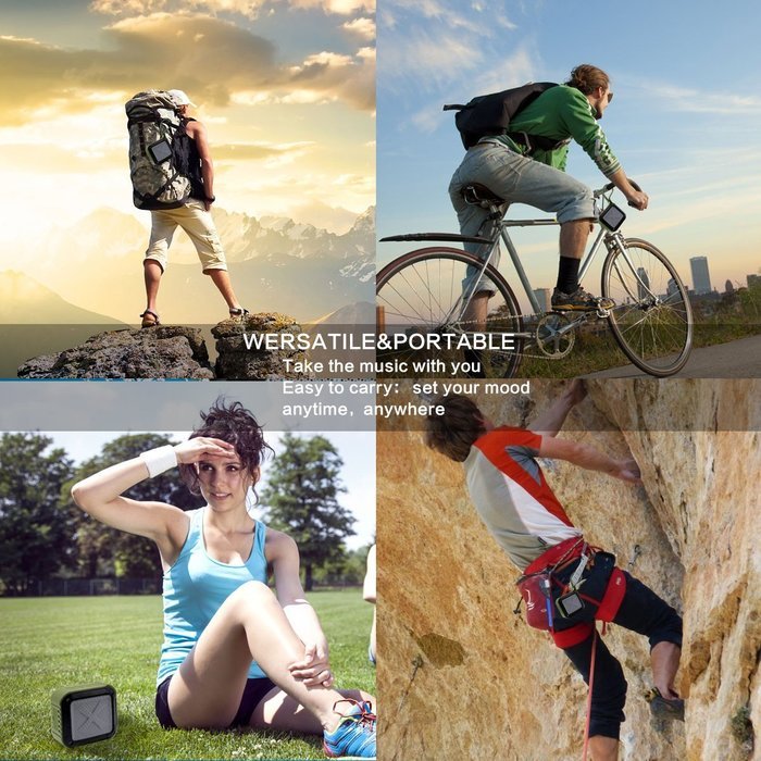 Portable Bluetooth 4.0 Speaker , Hiluckey Waterproof Wireless Speaker with 10 Hour Playtime for Outdoors Sport... N4