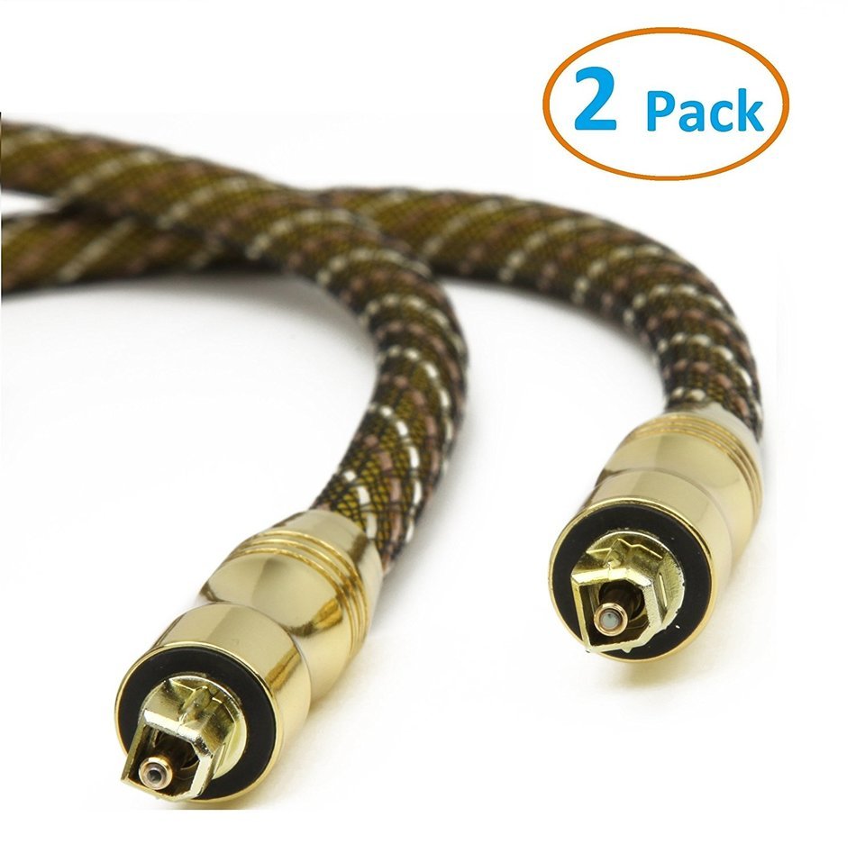 Aurum Gold Series Toslink Cable - Digital Optical Audio Cable - 30 Feet N6