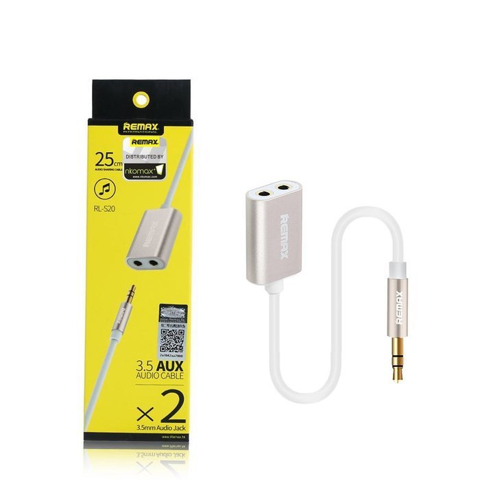 nkomax 3.5mm Gold Plated Premium Auxiliary Male To Male AUX Cable Suitable for iPad, iPhone, iPod, MP3 players... N36