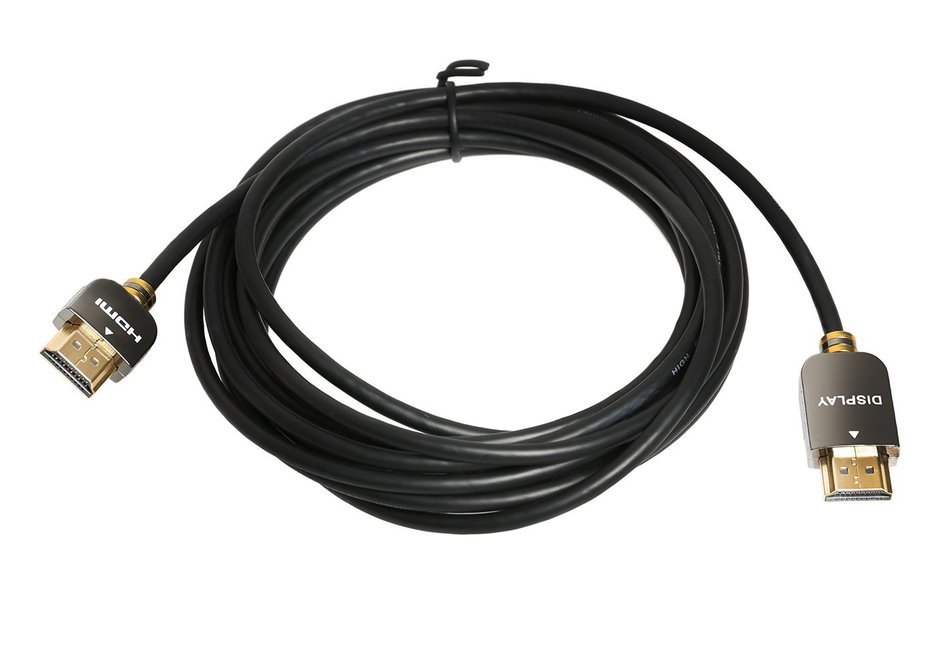 Ysimda Ultra Slim Flexible Series Redmere Active Metallic Shell HDMI 2.0 A to A High-speed Cable, 15ft, 18G, Supports... N6