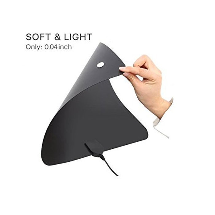 Indoor TV Antenna,YaphteS 50 Miles Ultra Thin Digital HDTV Antenna with Amplifier Signal Booster for the Highest...