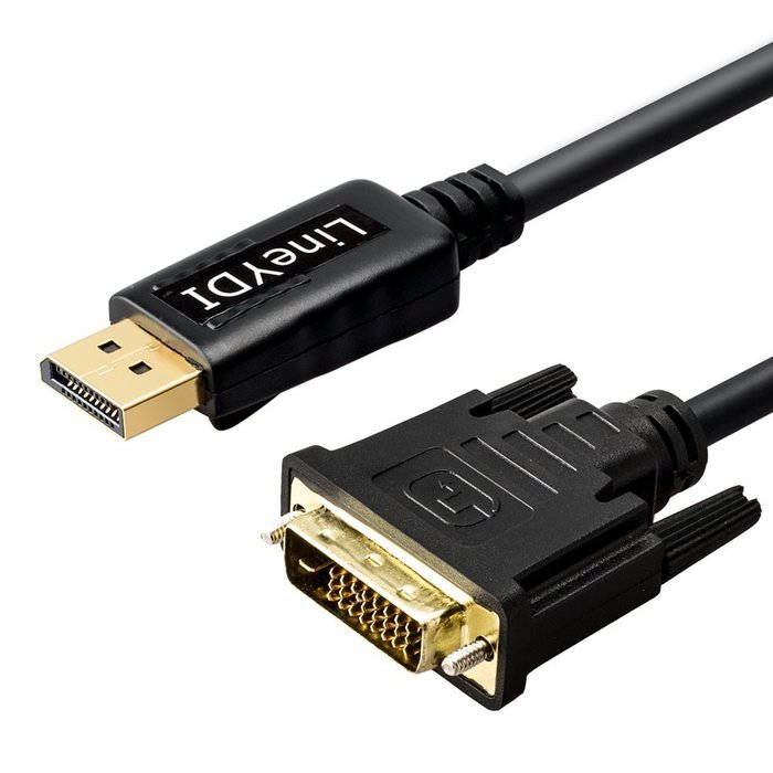 DisplayPort to DVI Cable LineYDI&reg;, 1.2 DP Male to DVI Male Adapter Gold Plated DP to DVI Converter 6feet (10m/... N7