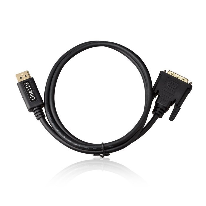 DisplayPort to DVI Cable LineYDI&reg;, 1.2 DP Male to DVI Male Adapter Gold Plated DP to DVI Converter 6feet (10m/... N8