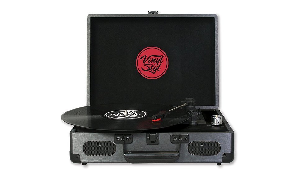 Vinyl Styl Groove Portable 3 Speed Turntable (Graphite) N2