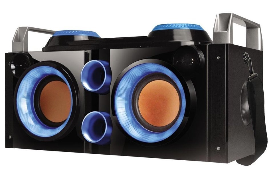 QFX PBX-505200BTBL Portable Bluetooth Party PA System/Boombox - Blue N2