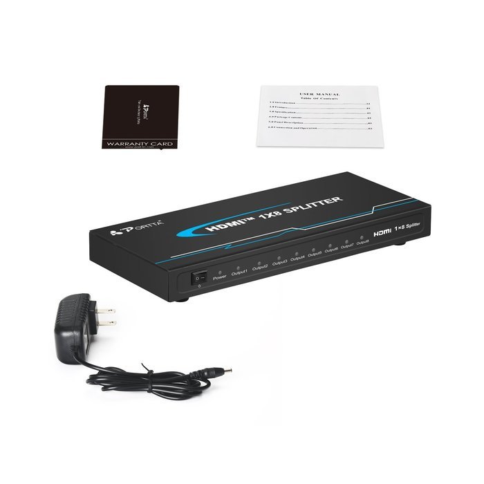 Portta PET0104 HDMI Splitter 4 Port 1x4 v1.3 support Full HD 3D 1080p Deep Color HD Audio Real HDMI N13