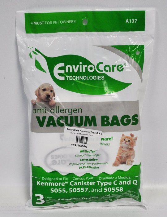 Kenmore 5055, 50557, 50558, Type C, Q, C5 Canister Vacuum Cleaner Bags