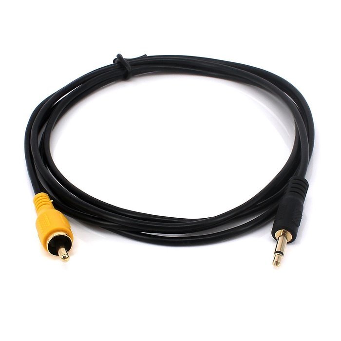 Yeworth&reg; 3.5mm 1/8 inch Mono Male Plug to RCA Male Jack Audio Cable Cord Gold Plated 1.8m (6Ft) N7