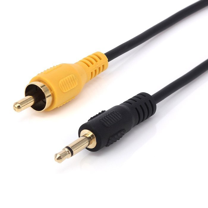 Yeworth&reg; 3.5mm 1/8 inch Mono Male Plug to RCA Male Jack Audio Cable Cord Gold Plated 1.8m (6Ft) N8