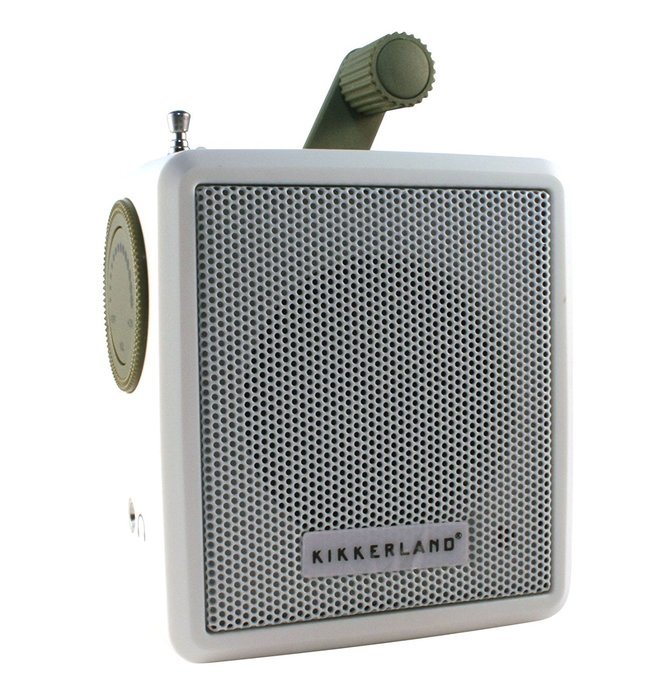 Kikkeland Solar Powered Crank Radio - White N3