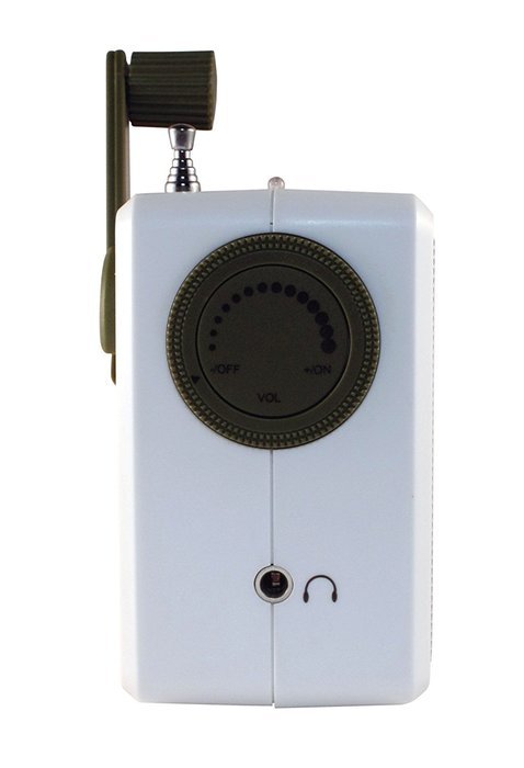 Kikkeland Solar Powered Crank Radio - White N4