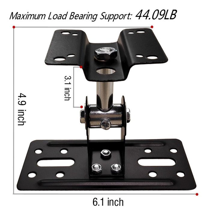 One Pair of Satellite Speaker Mount Bracket with Adjustable Tilt and Swivel for Wall and Ceiling N4