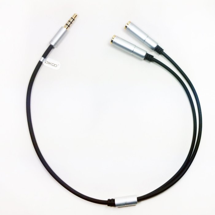 DIKOO 35510011 AUX 3.5mm Male to Male Stereo Audio Cable with In-line Microphone N16