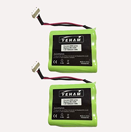 YEHAM 1800mAh Battery for Mint 4200 / GPHC152M07 Ultra High Capacity [Robotic Vacuum Cleaner] (1) N3