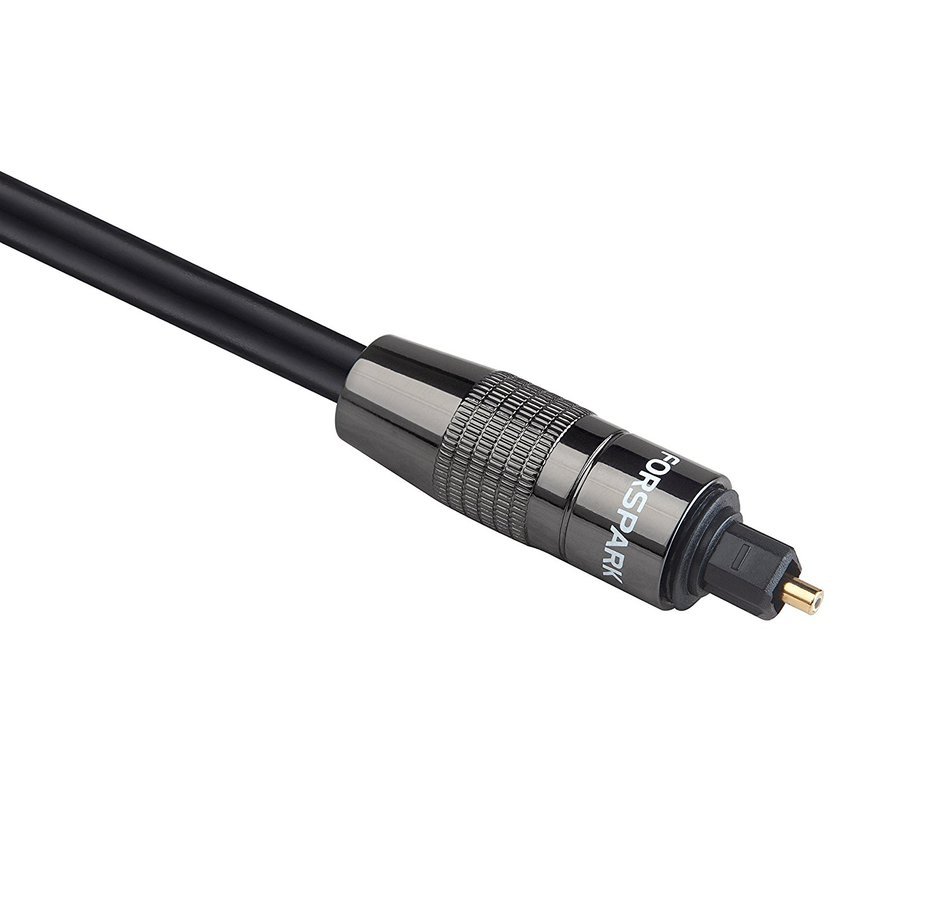 Forspark Digital Optical Audio 24k Gold Plated Toslink Cable 6ft- Cl3 Rated N6