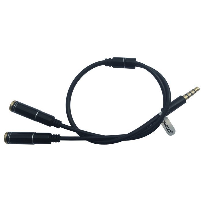 DIKOO 35510011 AUX 3.5mm Male to Male Stereo Audio Cable with In-line Microphone N25