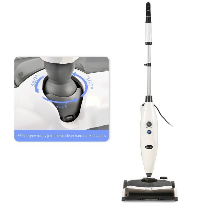 INLIFE Steam Pocket Mop and Sweeper Vacuum Cleaner All-in-One with 2 Mop Pads for Hard Wood Floors, Tile, Laminate N4