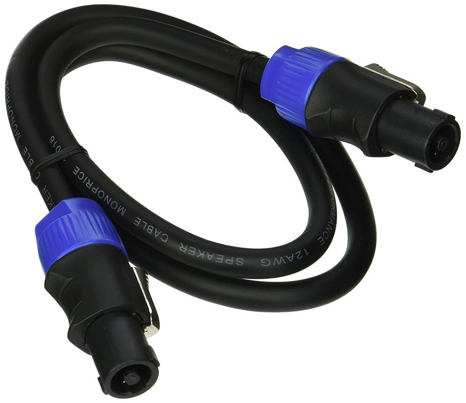 Monoprice 3ft 12AWG 2-conductor Speakon Type NL4FC Female to Speakon Type NL4FC Female Cable
