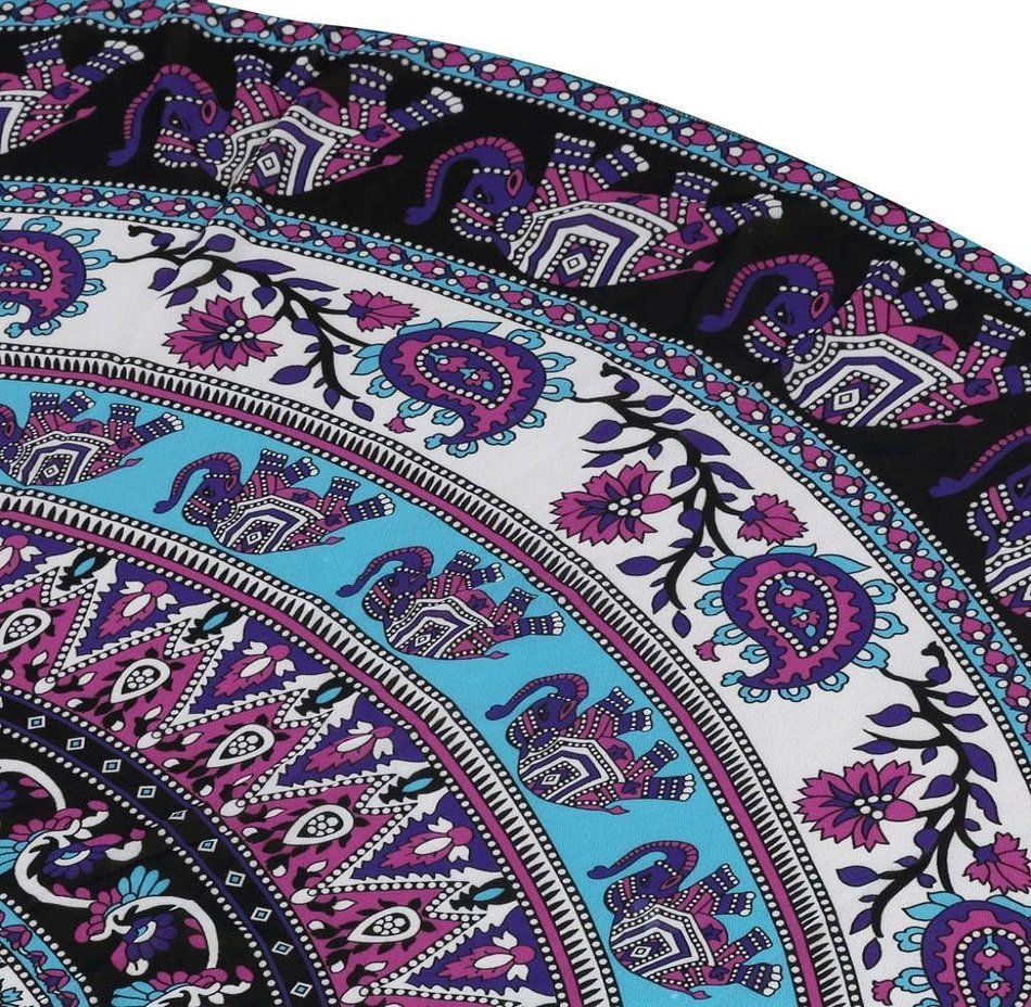 Table Cloth Buedvo Round Beach Pool Home Shower Towel Blanket Table Cloth Yoga Mat N4