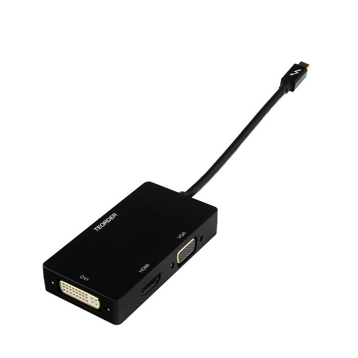 Teorder Thunderbolt Mini Display Port DP to HDMI DVI VGA Adapter Audio Video Full HD 1080p HDTV Adaptor for Mac... N4