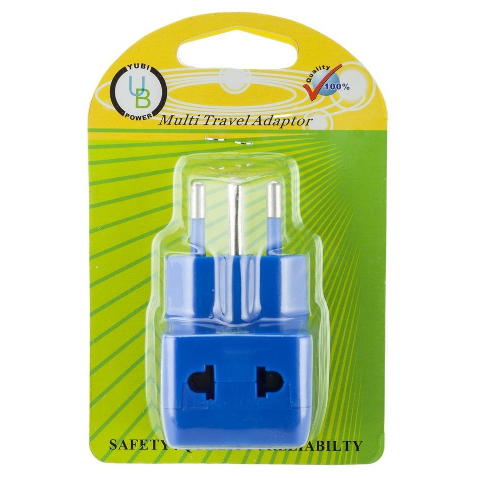 Yubi Power 2 in 1 Universal Travel Adapter with 2 Universal Outlets - Built in Surge Protector - 3 Pack - Black... N97