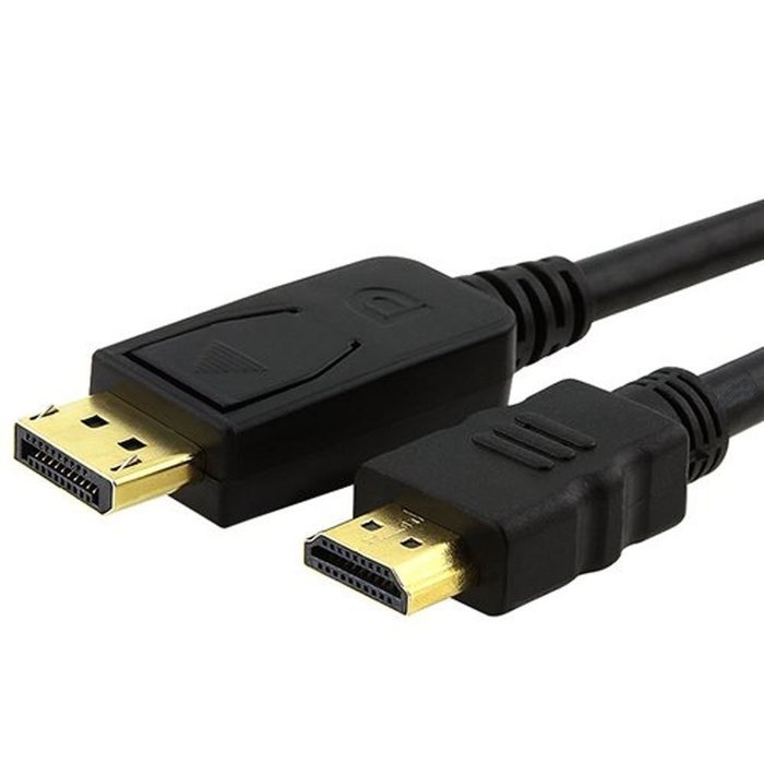 BuyCheapCables Black DisplayPort Male to HDMI Cable Male - 6 Feet / 2M