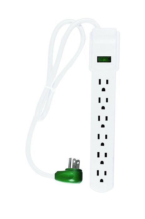 GoGreen Power GG-16103MSBK 6 Outlet Surge Protector w/ 2.5' Cord N4