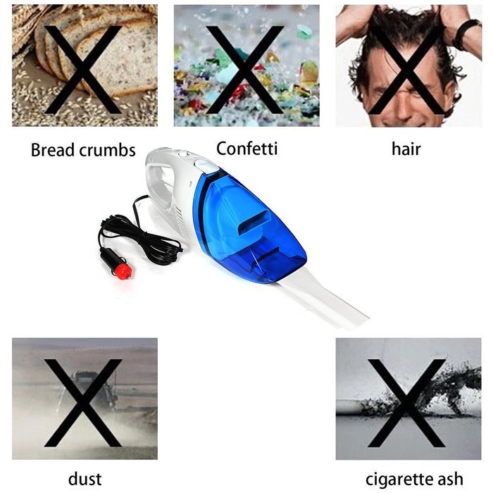 AUDEW 12V Mini Car Vacuum Cleaner Portable Handheld Auto Charger Vacuum N6