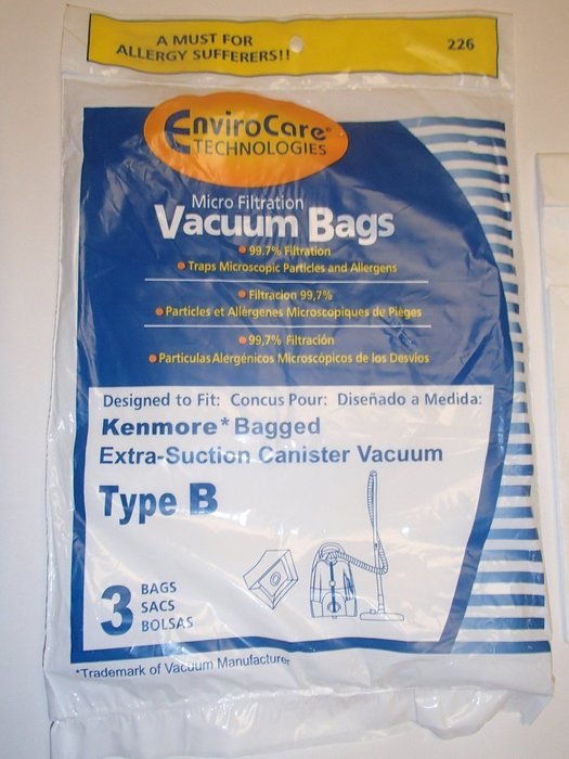 Kenmore Galaxy Type B 85003 Pemium Micro-Filtration Vacuum Bags, fits Model 24196 and More Galaxy Bagged Canister... N2