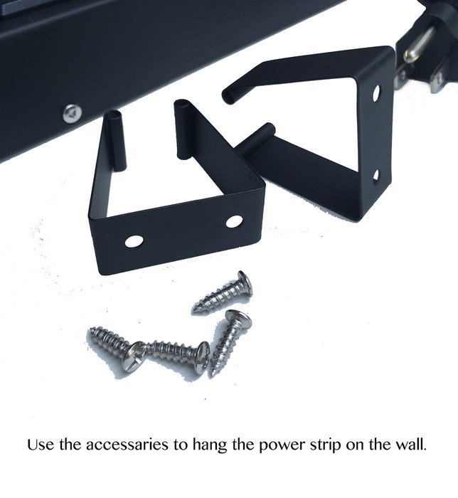 Opentron OT2063 Metal Surge Protector Power Strip 2 Feet 6 Outlet N3